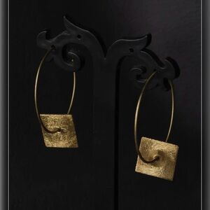 Geometric Gold Tone Earrings